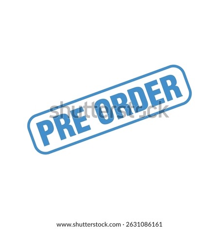 Pre Order Letter Rubber Stamp Template Design