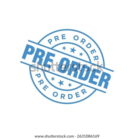 Pre Order Letter Rubber Stamp Template Design