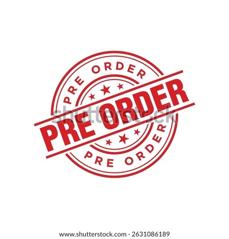 Pre Order Letter Rubber Stamp Template Design
