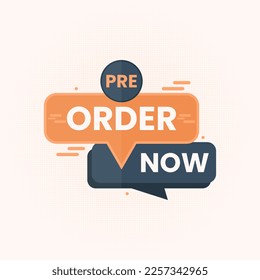 pre order now banner vector