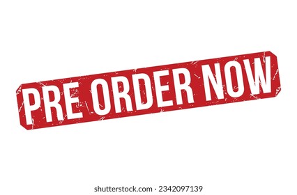 Pre Order Now stamp red rubber stamp on white background. Pre Order Now stamp sign. Pre Order Now stamp.