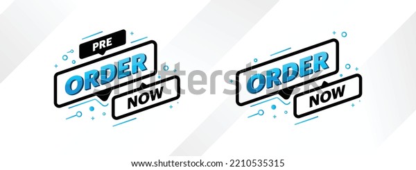 Pre Order Now Order Now Tag Stock Vector (Royalty Free) 2210535315 ...