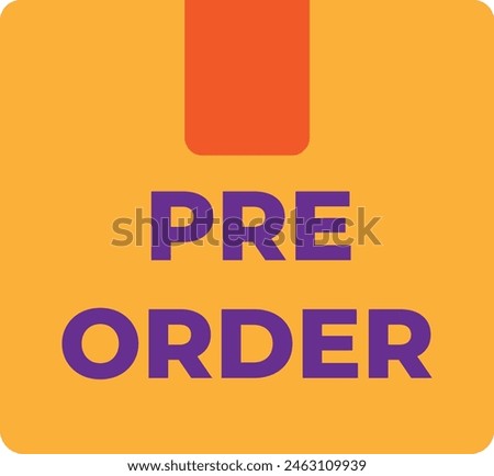 Pre Order Product Icon Vector Flat Illustration