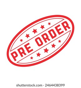 Pre Order Rubber stamp Design vector 