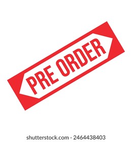 Pre Order Rubber stamp Design vector 