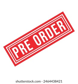 Pre Order Rubber stamp Design vector 