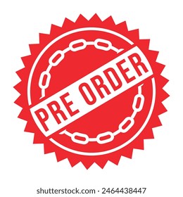 Pre Order Rubber stamp Design vector 
