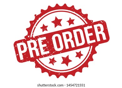 Pre Order Rubber Stamp. Pre Order Rubber Grunge Stamp Seal Vector Illustration - Vector