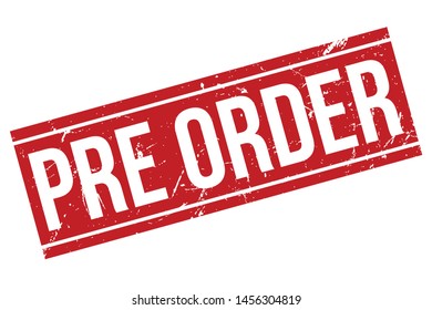 Pre Order Rubber Stamp. Pre Order Rubber Grunge Stamp Seal Vector Illustration - Vector