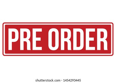 Pre Order Rubber Stamp. Pre Order Stamp Seal – Vector