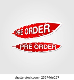 pre order stickers vector design 