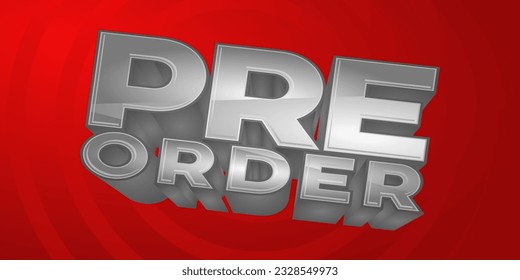 Pre Order Text Effect With Abstract Background
