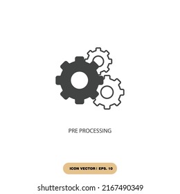 
pre processing icons  symbol vector elements for infographic web