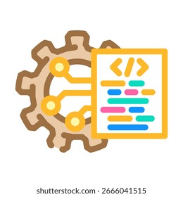 características pré-programadas cor ícone vetor. características pré-programadas sinal. símbolo isolado ilustração