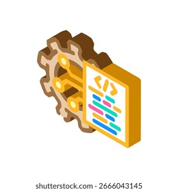 características pré-programadas ícone isométrico vetor. características pré-programadas sinal. símbolo isolado ilustração