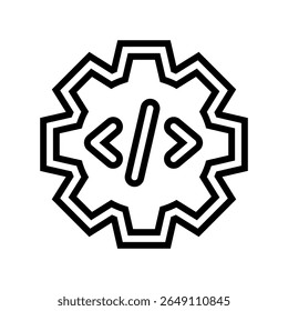 características pré-programadas ícone de linha vetor. características pré-programadas sinal. isolado contorno símbolo ilustração preta
