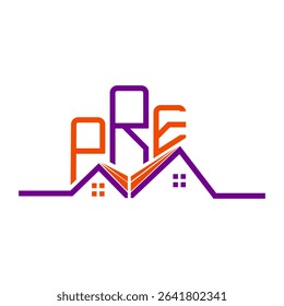 PRE Real State logo design, PRE simple and modern logo. PRE luxurious alphabet design  