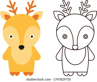 Pre School Coloring Animal Illustration