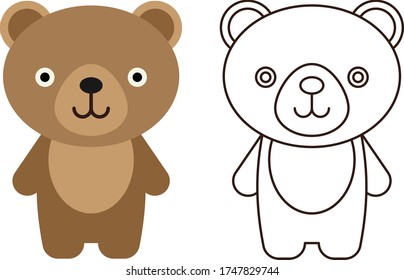 Pre School Coloring Animal Illustration