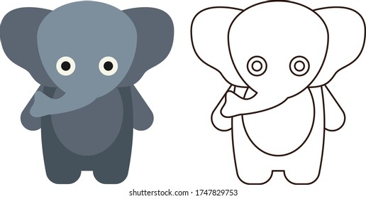 Pre School Coloring Animal Illustration