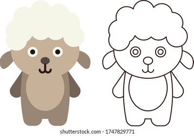 Pre School Coloring Animal Illustration