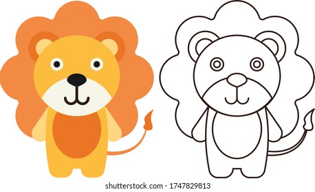 Pre School Coloring Animal Illustration