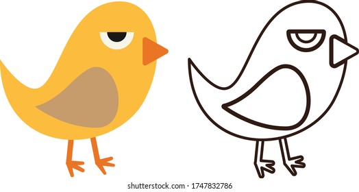 Pre School Coloring Bird Illustration