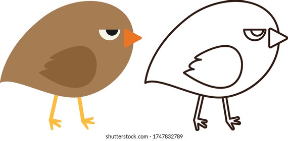 Pre School Coloring Bird Illustration