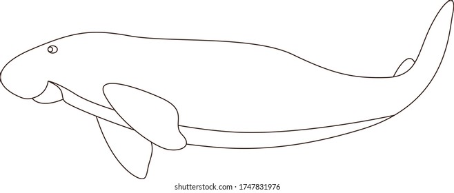 Pre School Coloring Sea Animal Stock Vector (Royalty Free) 1747831976 ...