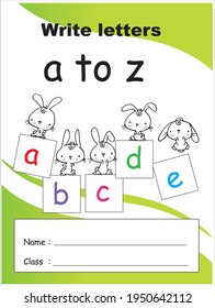 pre school kids book cover design vector cartoon