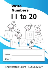 pre school kids book cover design vector cartoon