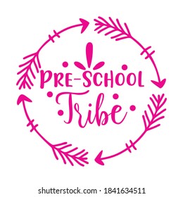 Pre school tribe vector arts.
