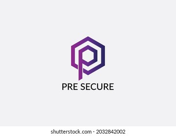 Pre secure Abstract p letter unique modern logo design