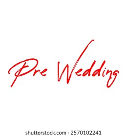 Pre wedding Typography vector text