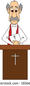 Preacher Behind Pulpit