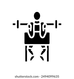 preacher curls arm fitness exercise glyph icon vector. preacher curls arm fitness exercise sign. isolated symbol illustration