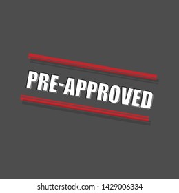 pre-appoved stamp - original label,sticker,tag