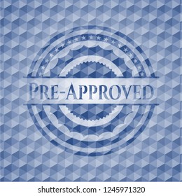Pre-Approved blue hexagon emblem.