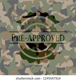 Pre-Approved camouflaged emblem