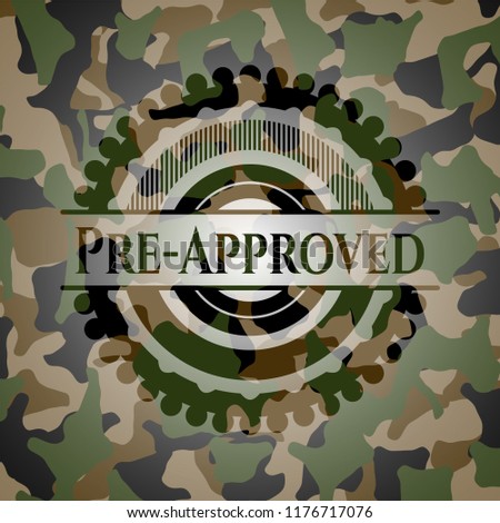 Pre-Approved camouflaged emblem