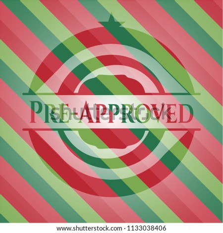 Pre-Approved christmas colors emblem.