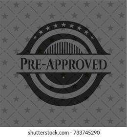 Pre-Approved dark badge