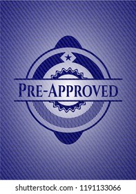 Pre-Approved emblem with jean texture