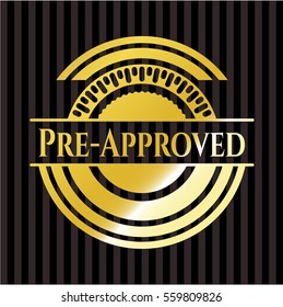 Pre-Approved golden emblem or badge