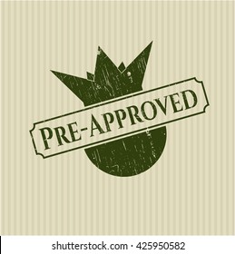 Pre-Approved grunge stamp