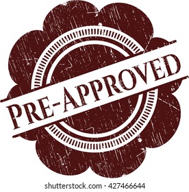 Pre-Approved grunge stamp