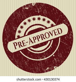 Pre-Approved grunge stamp