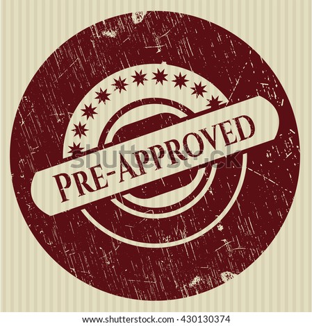 Pre-Approved grunge stamp
