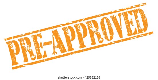 pre-approved grunge stamp, vector illustration