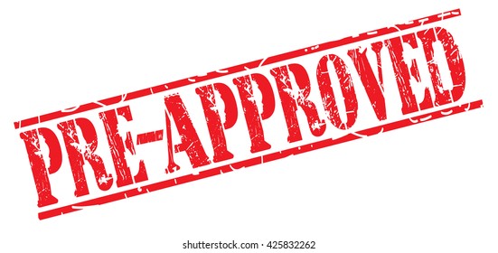 pre-approved grunge stamp, vector illustration